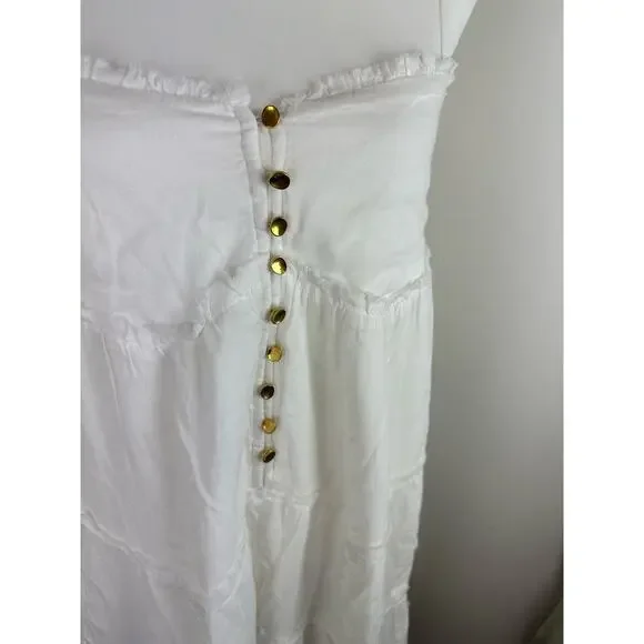 New w/FLAW Show Me Your Mumu Gracie Midi Dress White- Small - Picture 3 of 10